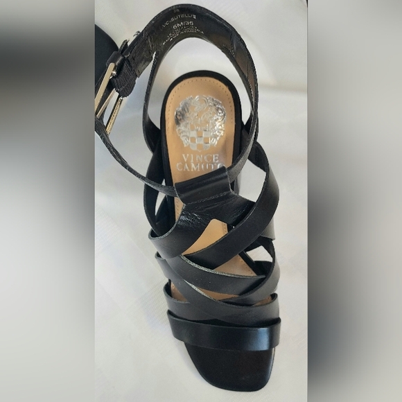 Vince Camuto Black Strappy Women's Sandals Size 5 NWT - Picture 8 of 13